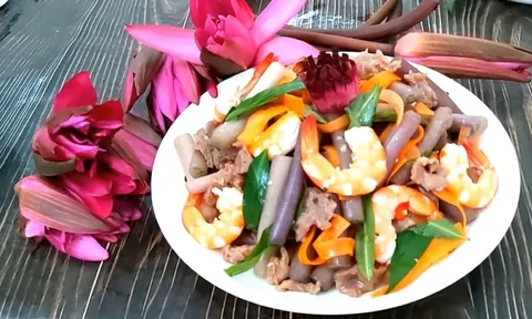 Cách làm 5 món ăn ngon và dễ làm từ cọng hoa súng ngon
