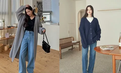 Cardigan và quần jeans – công thức thanh lịch phong cách cho mùa thu