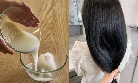 Cách giảm rụng tóc, giúp tóc đen mượt bằng nước vo gạo