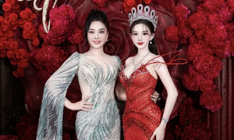 “Công chúa” Lâm Khánh Chi khoe nhan sắc rạng rỡ tại sinh nhật triệu đô của Kiều Vũ