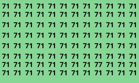 Thử tài tinh mắt, bạn thấy số 77 ở đâu không? Bạn cần bao nhiêu giây để nhận ra?