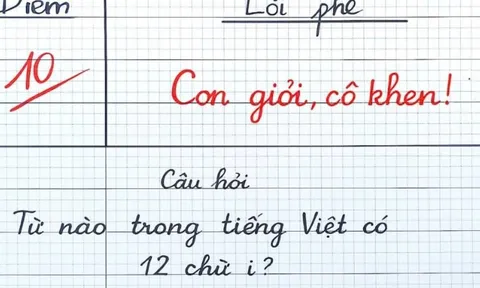 Đố vui: Từ nào trong tiếng Việt có 12 chữ 'i'?