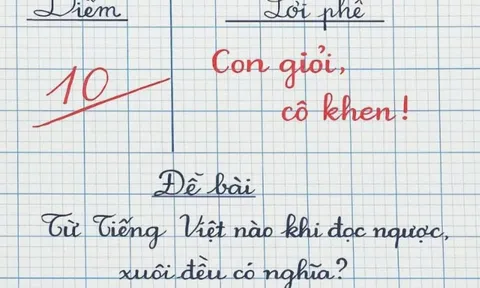 Từ nào trong Tiếng Việt khi đọc ngược, xuôi đều có nghĩa?