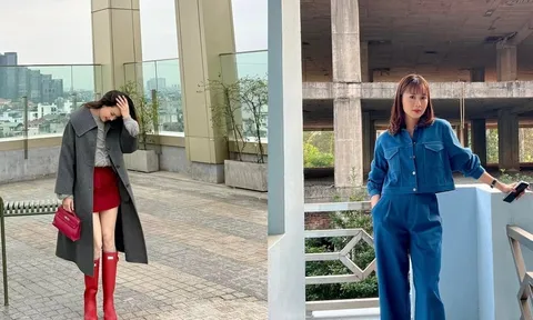 Học lỏm một vài công thức mix đồ mùa đông của Hồng Diễm