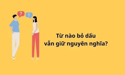 Trong tiếng Việt, từ nào bỏ Dấu vẫn giữ Nguyên Nghĩa?