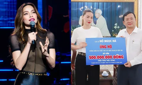 Hồ Ngọc Hà liên tiếp ủng hộ đồng bào miền Trung với tổng số tiền 1,3 tỷ đồng
