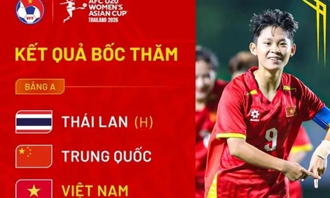 U20 nữ Việt Nam chạm trán Thái Lan, chung bảng Trung Quốc