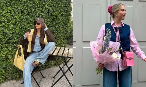 Mẹo biến hóa style với áo sơ mi sáng màu cũ ky