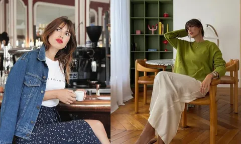 Học gái Pháp lên đồ mùa đông với chân váy sang xịn mịn từng centimet