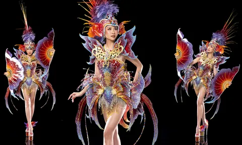 Hoa hậu Phương Linh ra mắt trang phục Carnival lấy cảm hứng từ “Cá chép hóa rồng”