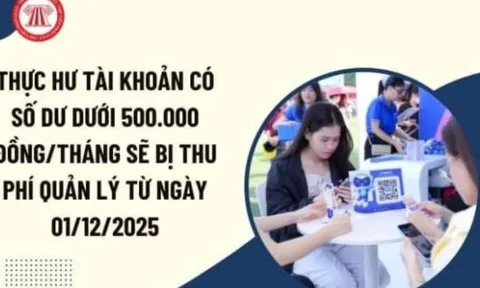 Tài khoản dư dưới 500.000 đồng/tháng bị thu phí quản lý từ 1/12/2025: thực hư thế nào?