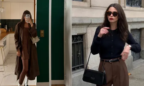 Cách diện trang phục màu nâu sang trọng, nhưng không hề "dừ" của phụ nữ Pháp