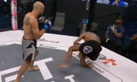 Khoảnh khắc kinh hoàng: Võ sĩ gãy gập chân sau cú đá tại sự kiện MMA ở Brazil