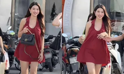 Á hậu Quỳnh Châu bầu bí vẫn đẹp rạng rỡ bất chấp camera thường