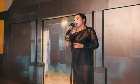 Phương Thanh hát live OST "Nhà hai chủ" tại thảm đỏ ra mắt phim