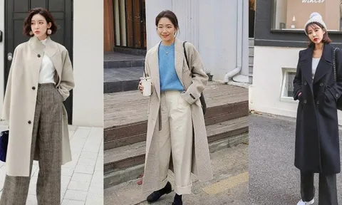 Mẹo mix áo khoác với quần ống rộng vừa hack dáng vừa sang