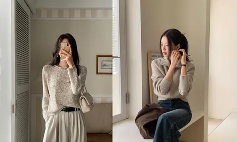 Muốn mặc đẹp với áo len màu trung tính, chị em cứ tham khảo 5 cách mix này