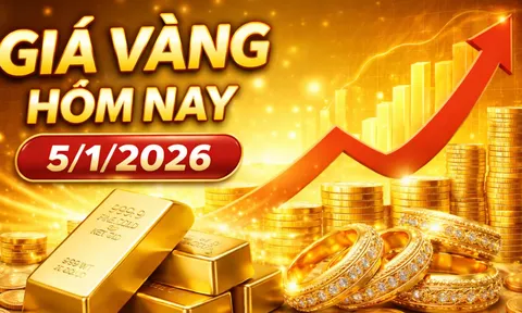 Bảng giá vàng 9999 24K 18K SJC DOJI PNJ hôm nay 5/1/2026