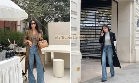 5 công thức phối quần jeans ống đứng không lo lỗi mốt
