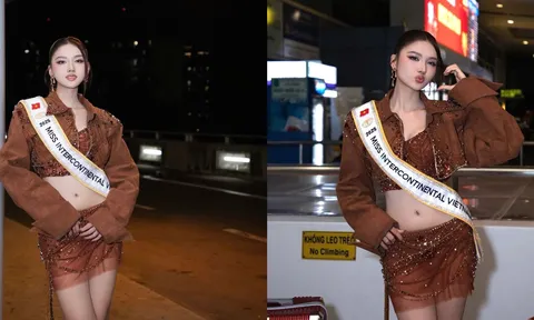 Á hậu Thu Ngân mang hơn 100kg hành lý thi Miss Intercontinental ở Ai Cập