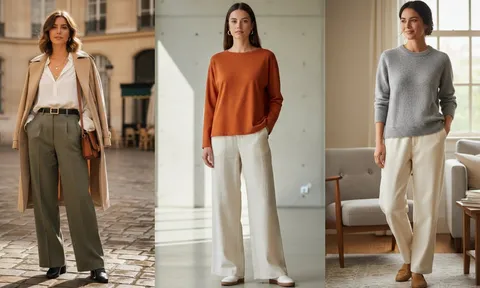 Phụ nữ Pháp mặc quần ống rộng với 5 kiểu áo đơn giản mà thanh lịch, nhìn là muốn học theo