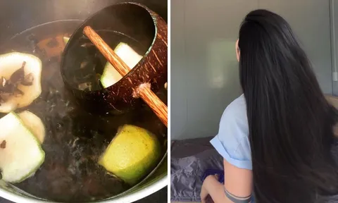 Cách gội đầu bằng vỏ bưởi trị rụng tóc hiệu quả, tóc con mọc tua tủa, xanh đen