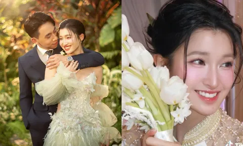 Hé lộ bộ ảnh cưới của Á hậu Phương Nhi và Minh Hoàng, nhan sắc cô dâu gây chú ý trong lễ gia tiên