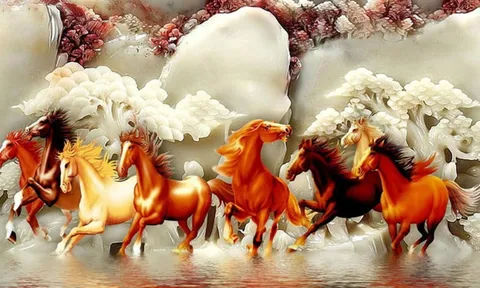 Tại sao bức tranh Mã Đáo Thành Công lại có một con ngựa quay đầu lại?