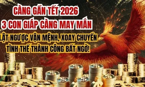 3 ngày tới (26/1/9/2026), 3 con giáp công danh thăng tiến, tiền của bao la