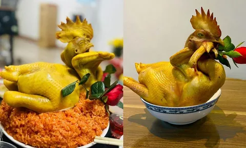 Cách luộc gà cúng da vàng óng, không bị nứt da, đỏ xương