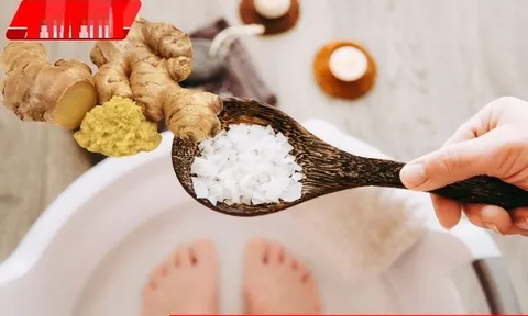 Cách pha nước gừng ngâm chân ấm người, thải độc