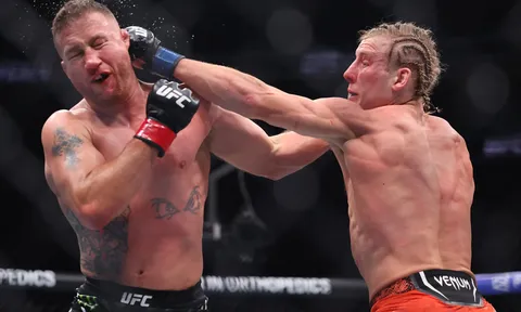 Justin Gaethje dập tắt 'cơn sốt' Paddy Pimblett, lên ngôi vô địch tạm thời tại UFC 324
