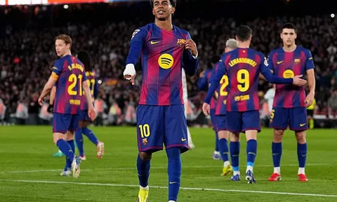 Yamal lập siêu phẩm, Barca đại thắng đòi lại ngôi đầu