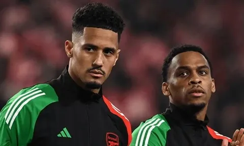 Saliba và Timber lỡ buổi tập của Arsenal trước Champions League
