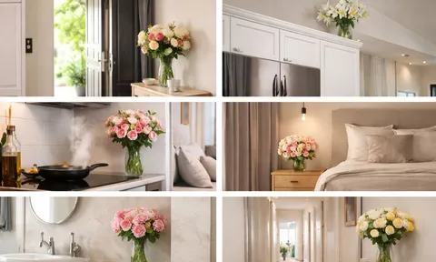 Vị trí không nên đặt bình hoa trong nhà: Tránh hao tài, rối khí, mất sinh khí