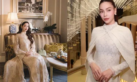 Loạt sao Việt biến hóa áo dài Tết với chất liệu và phom dáng thời thượng