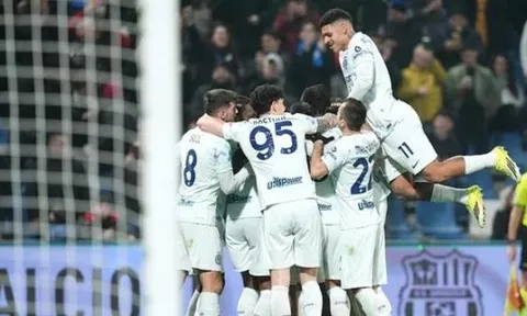 Thắng đậm 5-0 nhờ Dimarco, Inter bỏ xa Milan 8 điểm