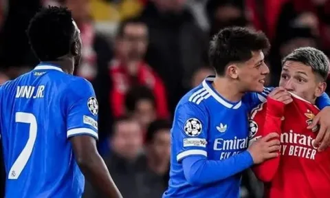 Sao trẻ Benfica kêu oan sau cáo buộc xúc phạm Vinicius