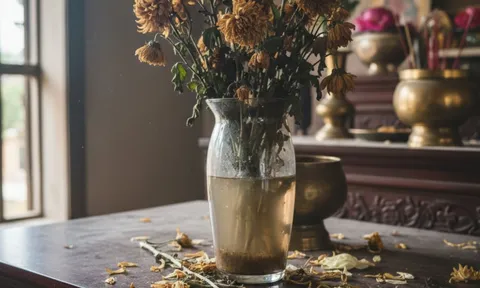Hoa cúng trên bàn thờ để bao lâu là tốt nhất? Đừng đợi héo úa mới thay kẻo “mất lộc”