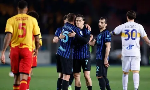 Thắng Lecce 2-0 nhờ dàn kép phụ, Inter bỏ xa Milan 10 điểm