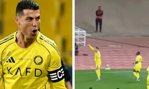 Ronaldo gây chú ý với màn ăn mừng kiểu bóng rổ tại Al Nassr