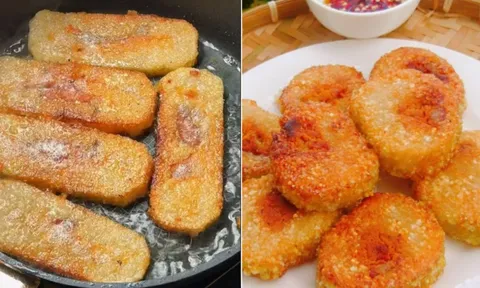 Mẹo rán bánh chưng không ngấm dầu mỡ, vỏ giòn rụm