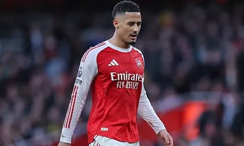 Arsenal mất William Saliba vì chấn thương mắt cá chân
