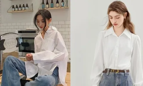 Sơ mi trắng và jeans ống rộng: Công thức tối giản định hình phong cách 2026