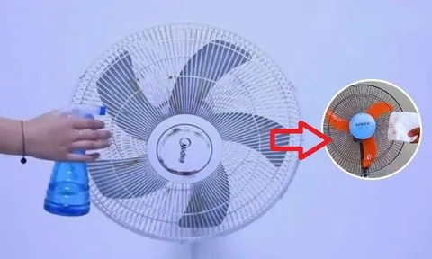 Quạt điện bám đầy bụi bẩn, không cần tháo khung làm cách này sạch bong như mới