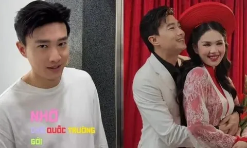 Quốc Trường hào hứng nhắc đến việc gửi thiệp cưới của mình và Ngọc Trinh