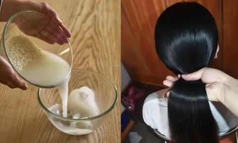 Nước vo gạo đừng vội đổ đi: Làm cách này đem gội đầu tóc con mọc lên tua tủa