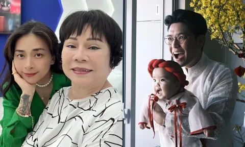 Mẹ ruột Ngô Thanh Vân mê đắm cháu ngoại bụ bẫm, bé Gạo giống bố như đúc còn rõ nét thông minh