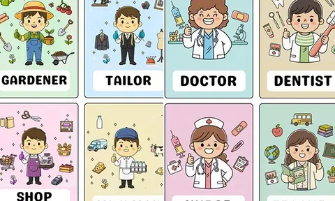 Bộ Flash card tiếng Anh từ vựng Nghề nghiệp: Chiếc “chìa khóa nhỏ” mở ra thế giới cho trẻ trong tương lai