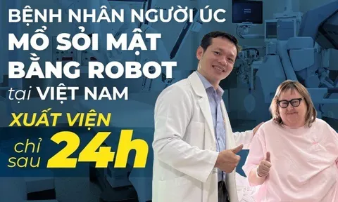 Bệnh nhân người Úc xuất viện chỉ 24h sau khi được bác sĩ Phan Văn Thái mổ sỏi mật bằng Robot